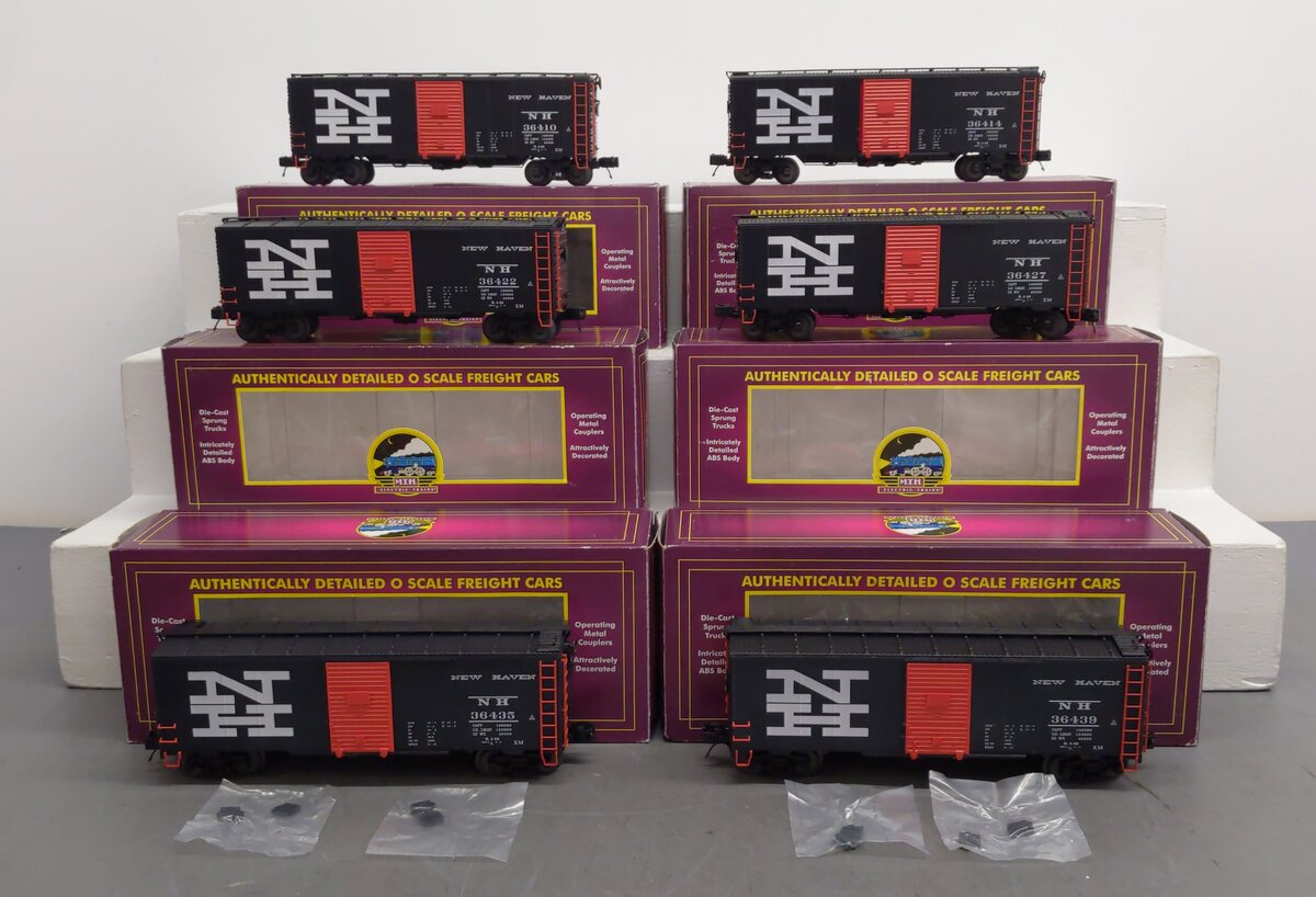 MTH 20-90582 O New Haven 40' AAR Box Car Set (Set of 6) LN/Box