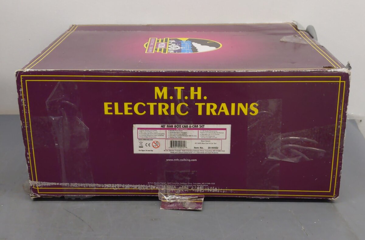 MTH 20-90582 O New Haven 40' AAR Box Car Set (Set of 6) LN/Box