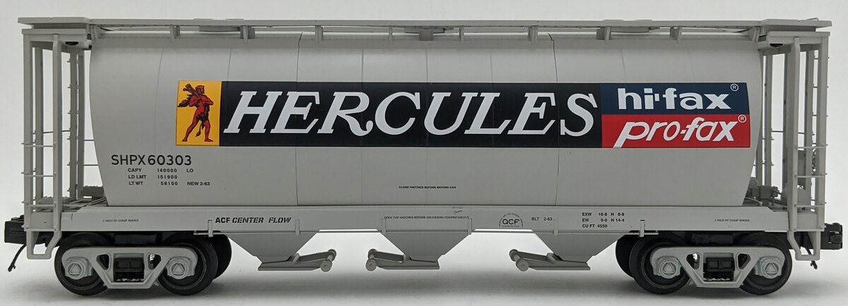 MTH 20-96870 O Gauge Hercules 3 Bay Cylindrical Hopper Car #60303 LN/Box