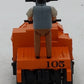 MTH 305236 O MoW Operating Handcar/orange #105 LN/Box