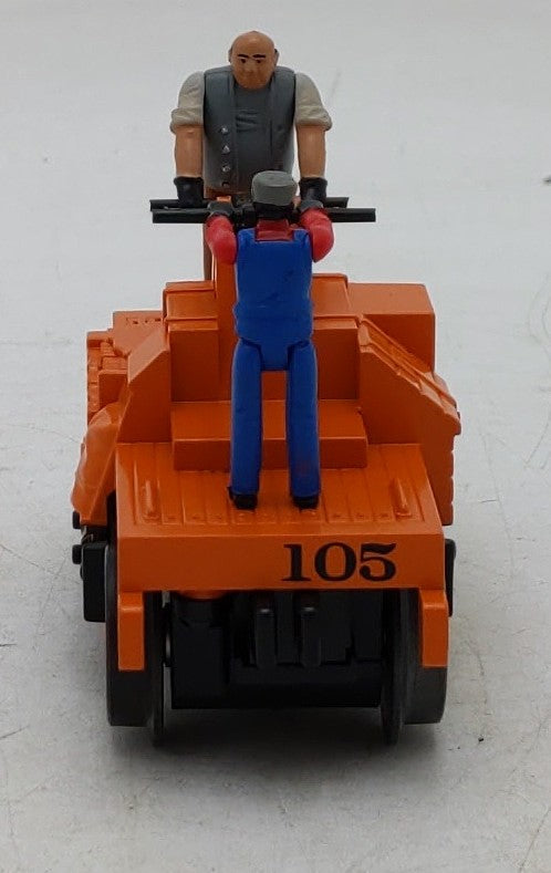 MTH 305236 O MoW Operating Handcar/orange #105 LN/Box