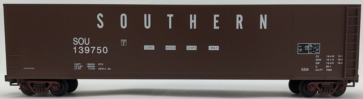 MTH 20-97501 O Gauge Southern Wood Chip Hopper Car- Missing Chips #139750/Box