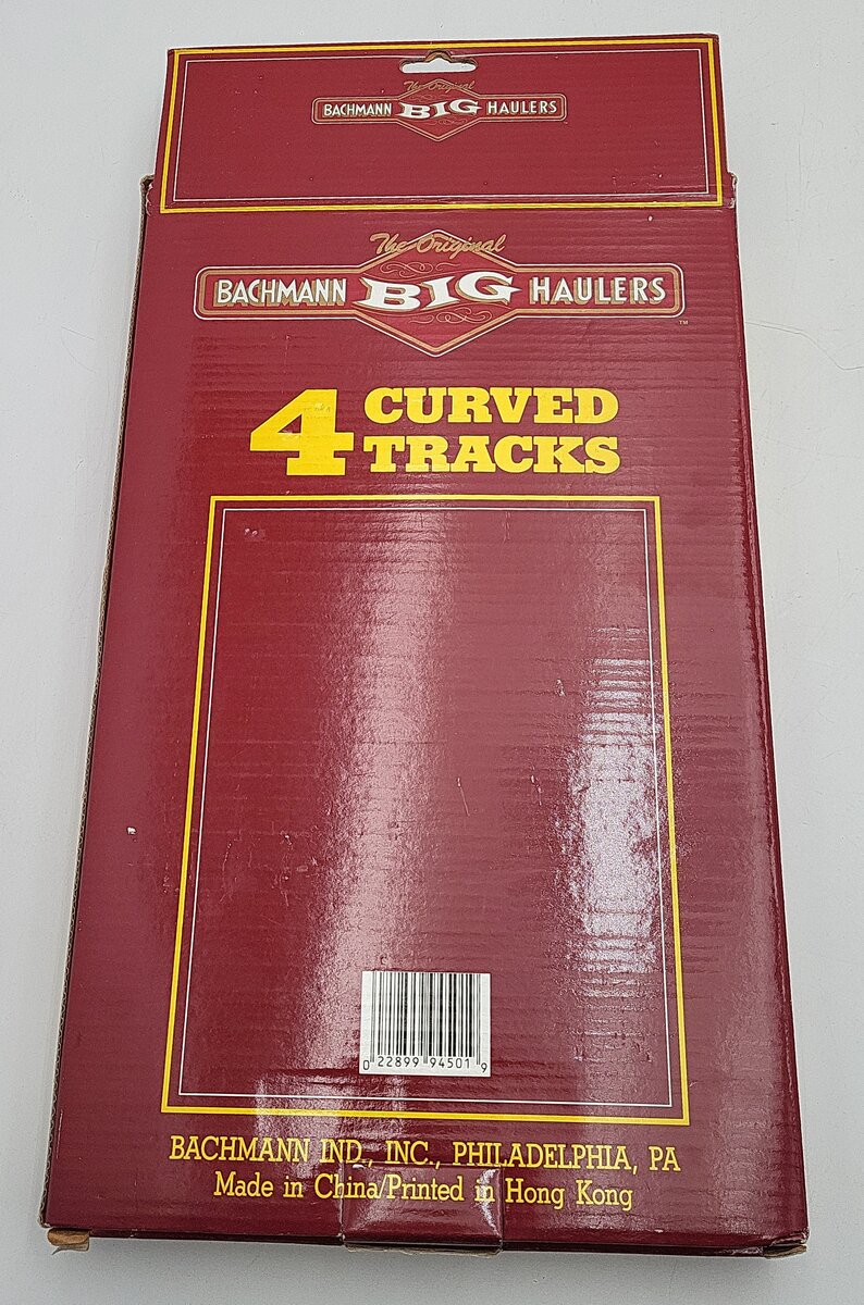 Bachmann 94501 G Scale Curved Steel Alloy Track with Plastic Ties (Pack of 4) EX/Box