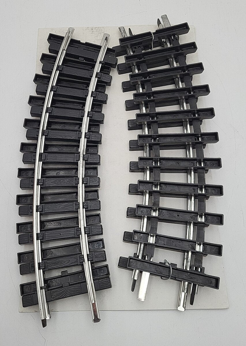 Bachmann 94501 G Scale Curved Steel Alloy Track with Plastic Ties (Pack of 4) EX/Box