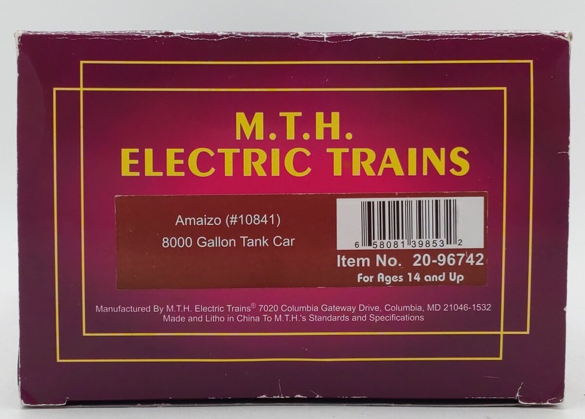 MTH 20-96742 O Gauge Amaizo 8000 Gallon Tank Car #10841 LN/Box