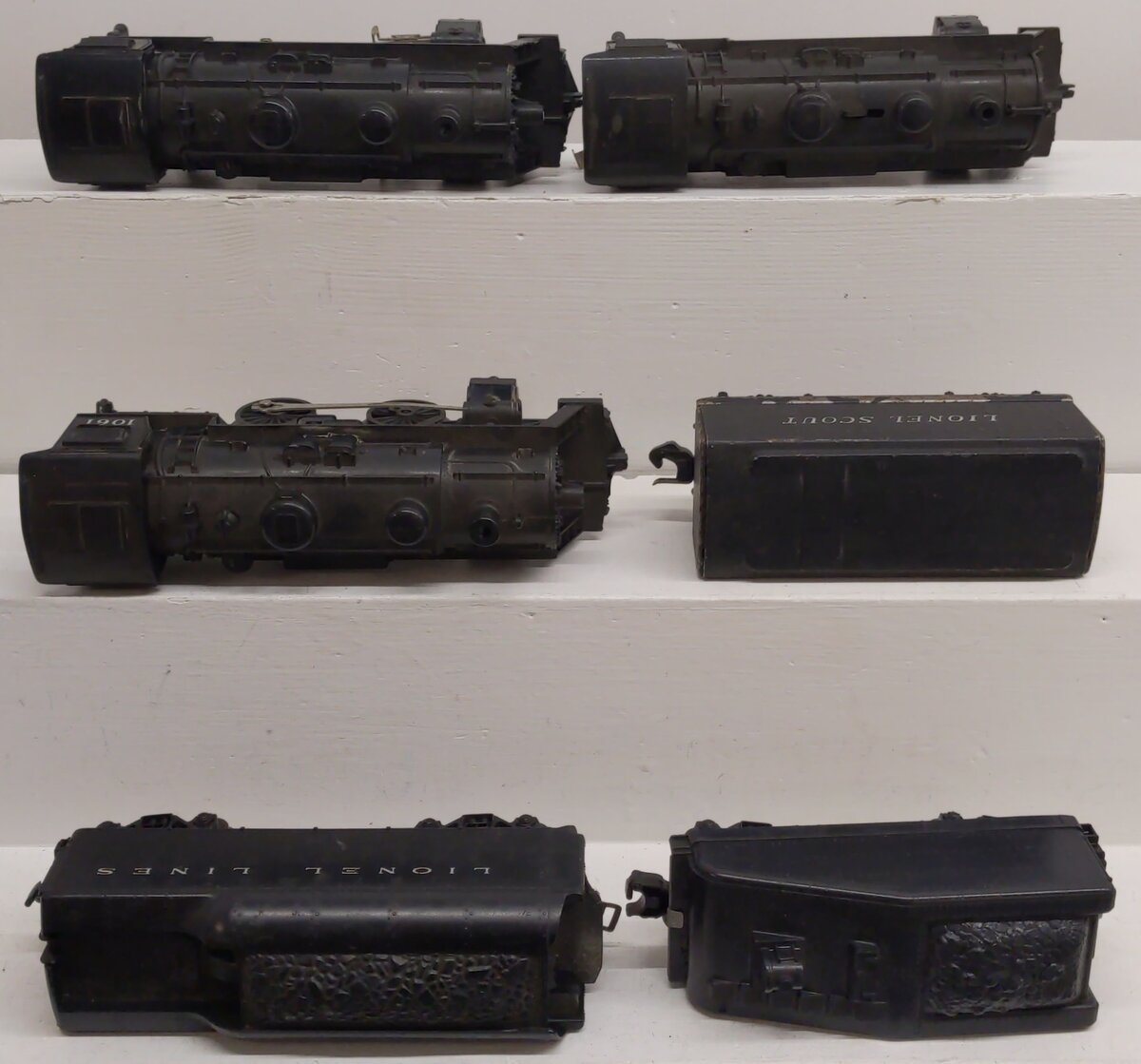 Lionel O Gauge Vintage Locomotives and Tenders; 1060, 1061, 1062, 1615T, [6] VG