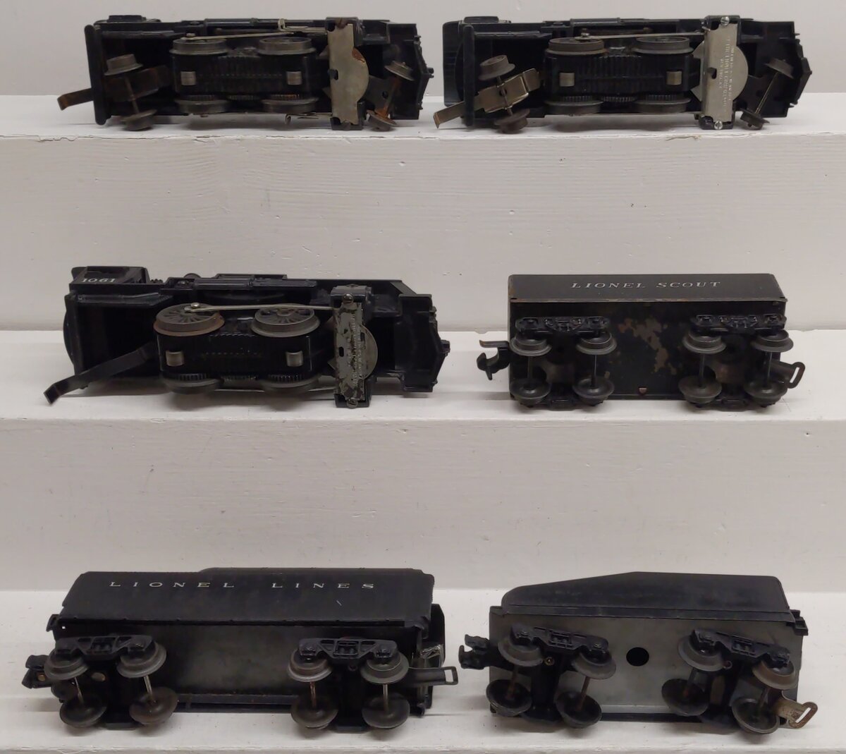Lionel O Gauge Vintage Locomotives and Tenders; 1060, 1061, 1062, 1615T, [6] VG