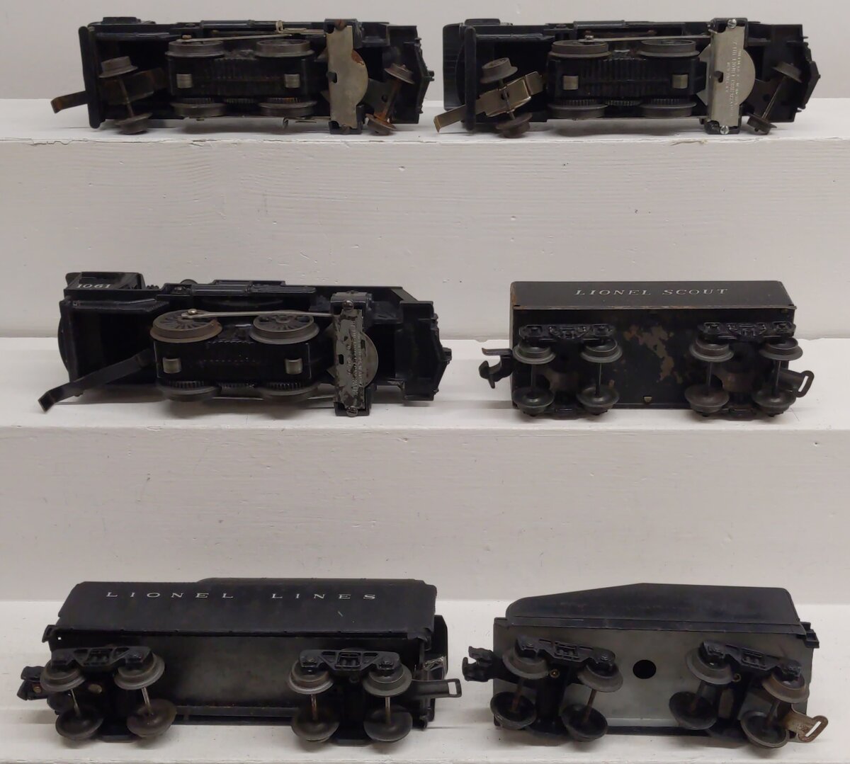 Lionel O Gauge Vintage Locomotives and Tenders; 1060, 1061, 1062, 1615T, [6] VG