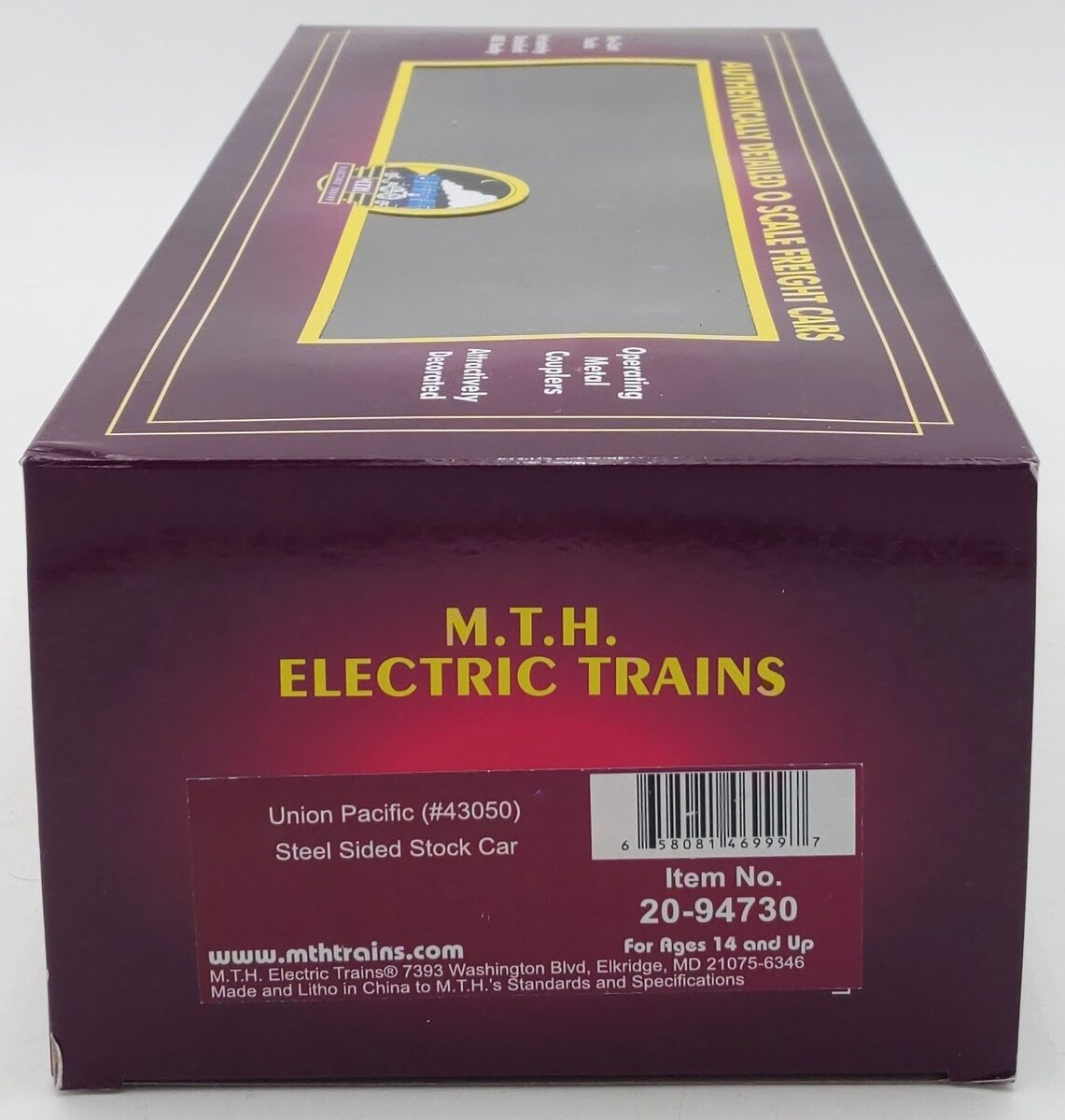 MTH 20-94730 O Union Pacific Steel Sided Stock Car #43050 LN/Box