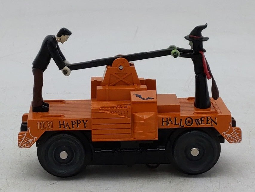 MTH 30-5241 O Orange Halloween Operating Handcar #1031 LN/Box