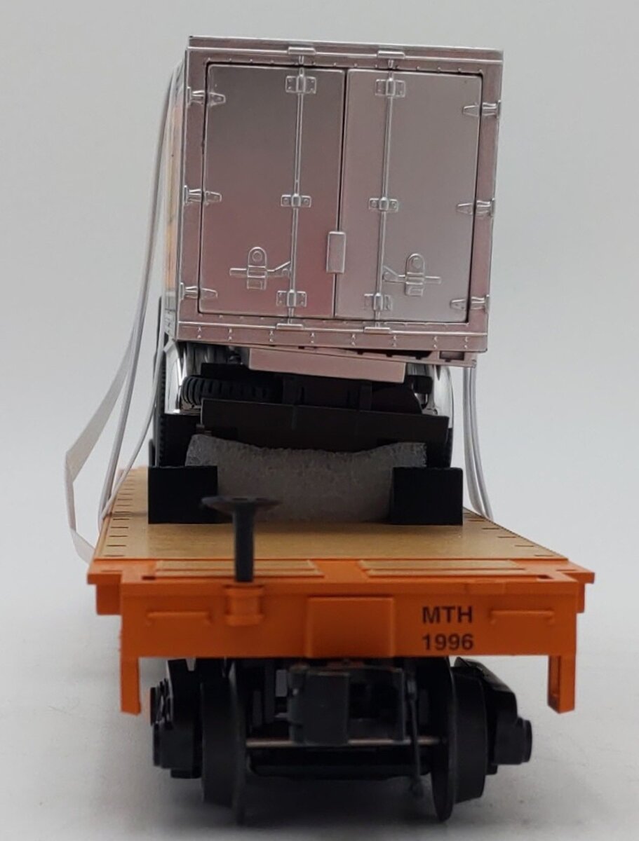 MTH 20-95863 O Gauge Electric Trains Flat Car w/Box Truck #1996 LN/Box