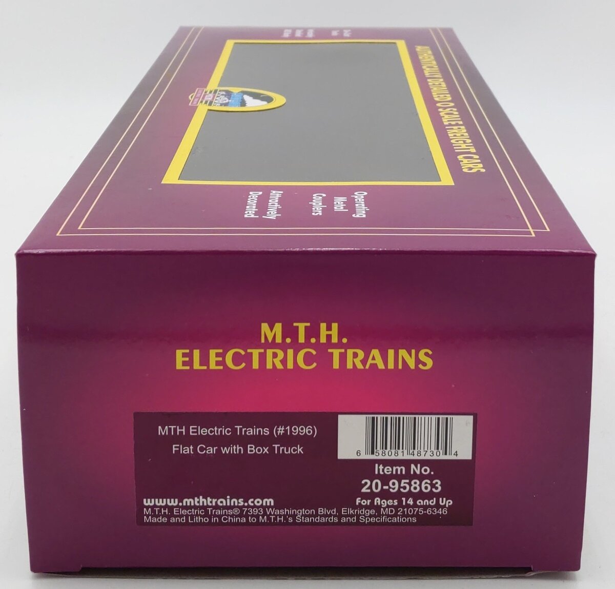 MTH 20-95863 O Gauge Electric Trains Flat Car w/Box Truck #1996 LN/Box