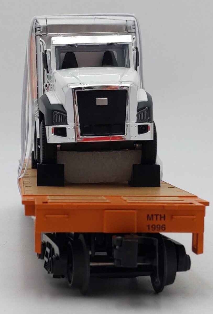 MTH 20-95863 O Gauge Electric Trains Flat Car w/Box Truck #1996 LN/Box