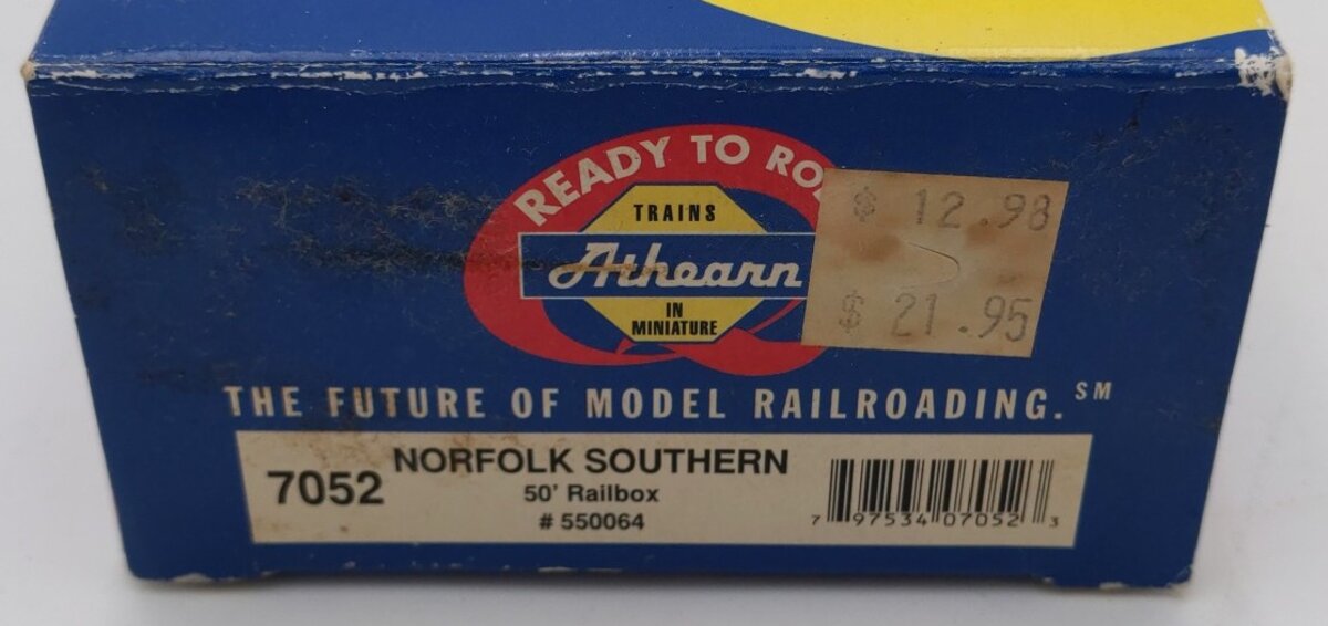 Athearn 7052 HO Norfolk Southern 50' Railbox Car #550064 LN/Box