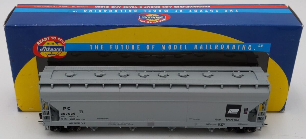 Athearn 72268 HO Scale Penn Central ACF Centerflow Hopper #897036 EX/Box