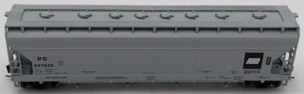 Athearn 72268 HO Scale Penn Central ACF Centerflow Hopper #897036 EX/Box
