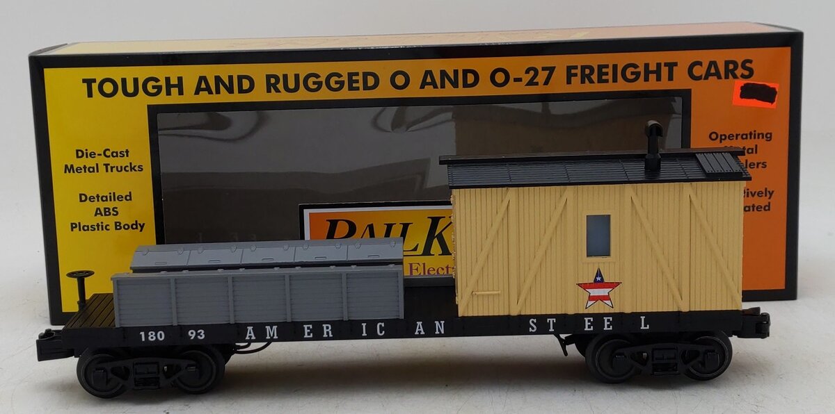 MTH 30-79026 American Steel Crane Tender Car #18093 LN/Box