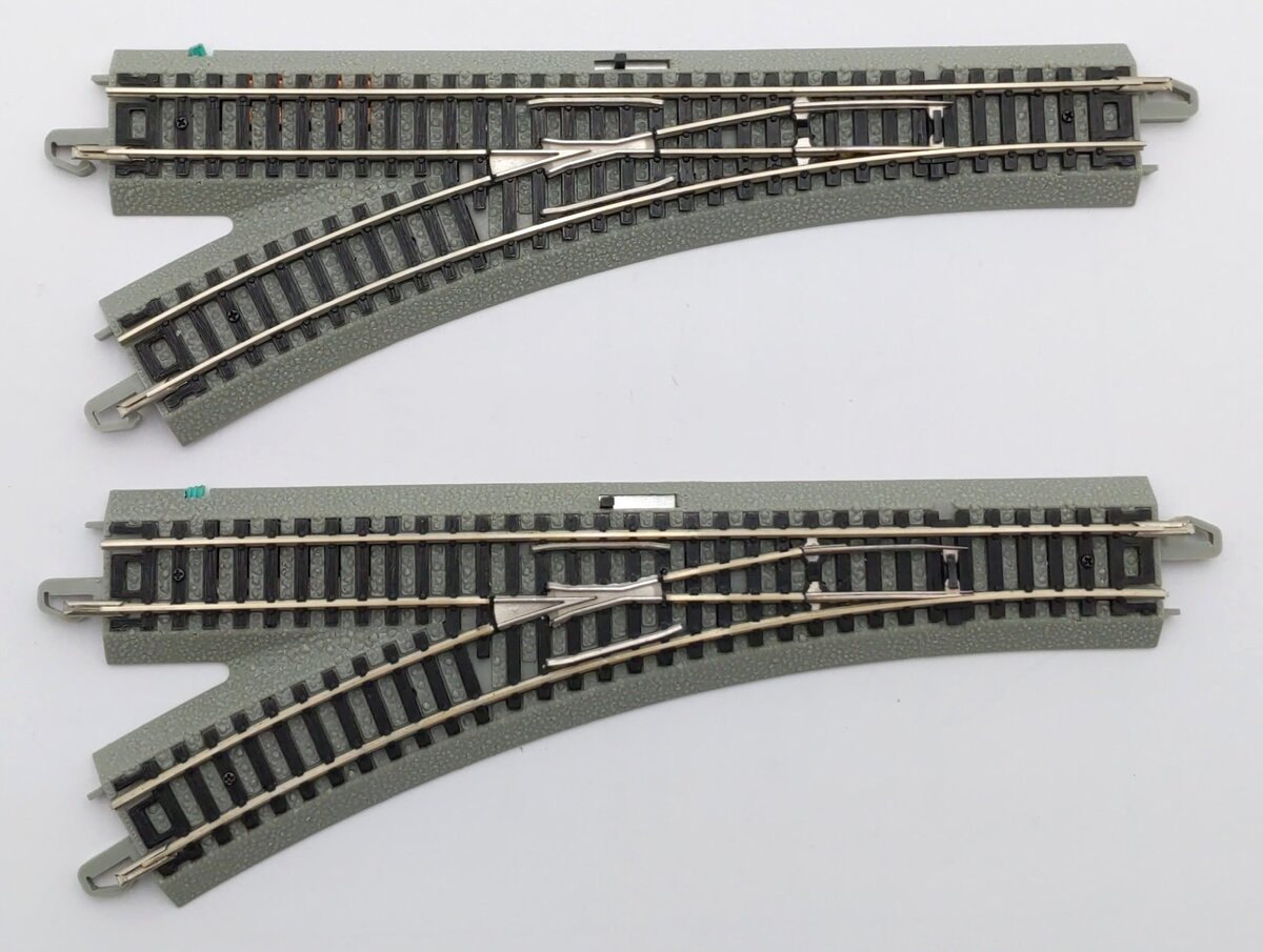 Bachmann 44861 N Nickel Silver E-Z Track Left-Hand Remote Switch Turnout [2] EX