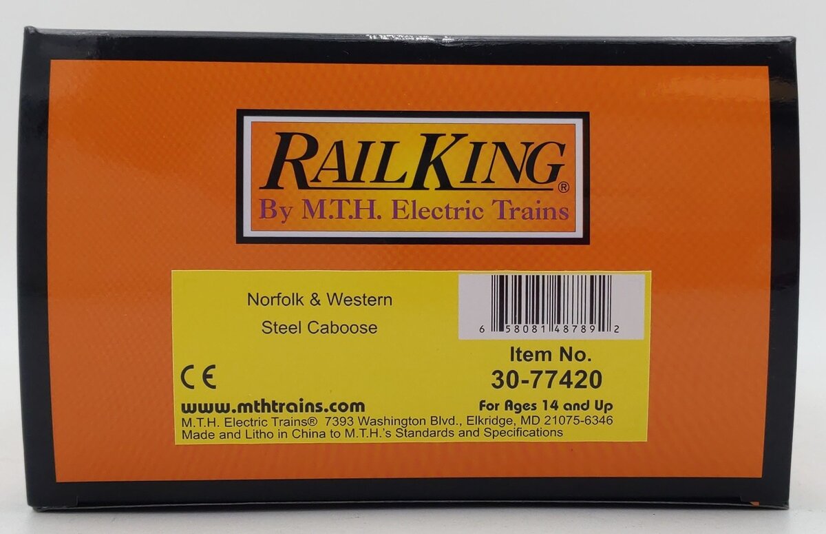 MTH 30-77420 O Gauge Norfolk & Western Steel Caboose #500-836 LN/Box