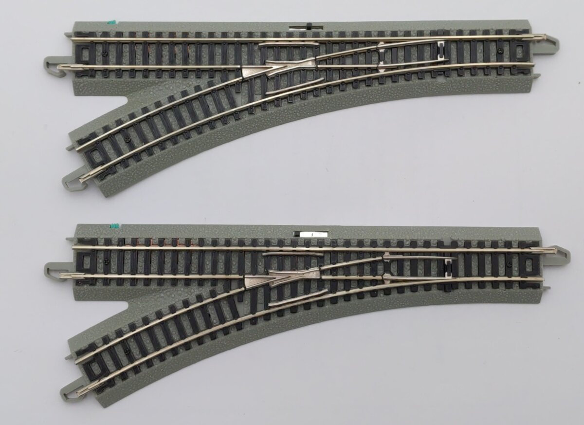 Bachmann 44861 N Nickel Silver E-Z Track Left-Hand Remote Switch Turnout [2] EX