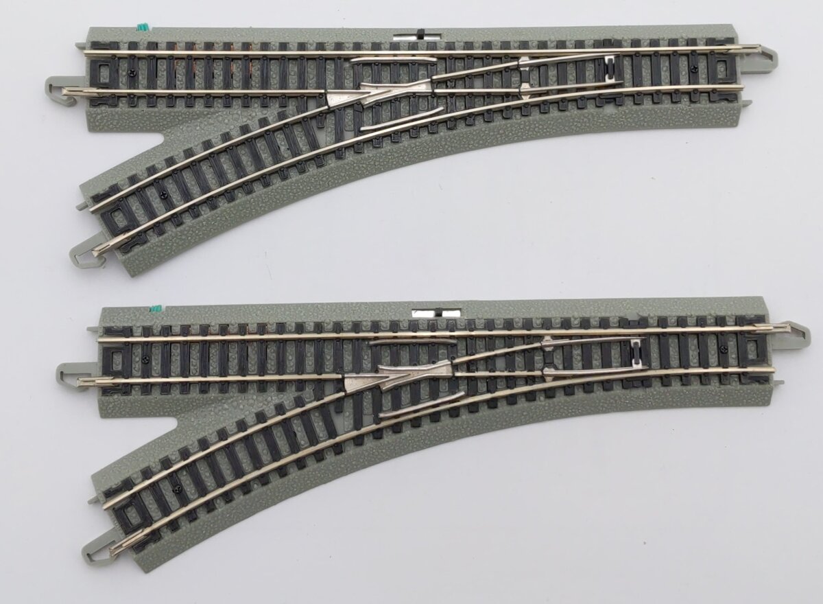 Bachmann 44861 N Nickel Silver E-Z Track Left-Hand Remote Switch Turnout [2] EX