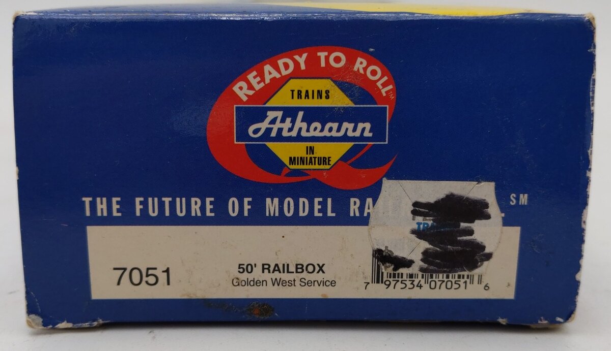 Athearn 7051 HO Golden West Service 50' Railbox Car #777504 EX/Box