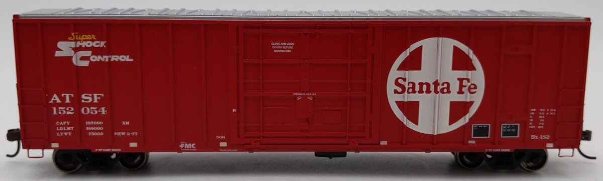 Athearn 92960 HO Scale Santa Fe ATSF 50' FMC Plug Door Box Car #152054 EX/Box