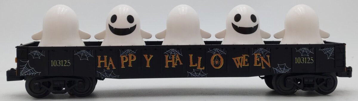 MTH 30-72259 O Gauge Halloween Gondola Car w/Flickering Lighted Ghosts #103125 LN/Box