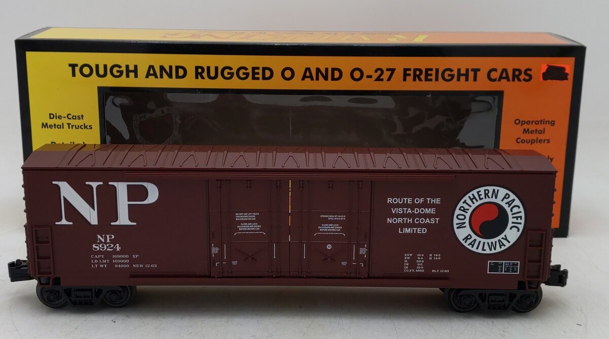MTH 30-71094 O Northern Pacific 50' Double Door Plugged Boxcar #8924 LN/Box