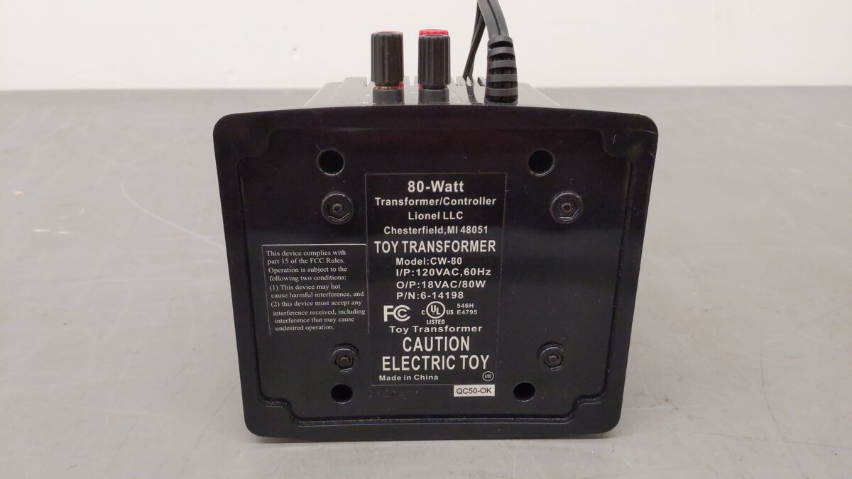 Lionel 6-14198 O Gauge CW-80 80 Watt Transformer EX/Box