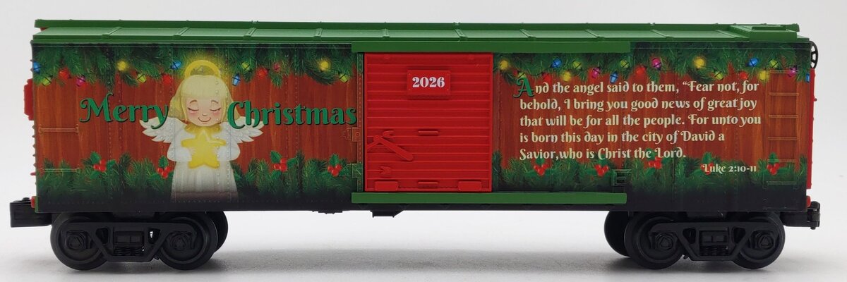 MTH 30-71306 O Traditional Christmas Box Car #2026 LN/Box