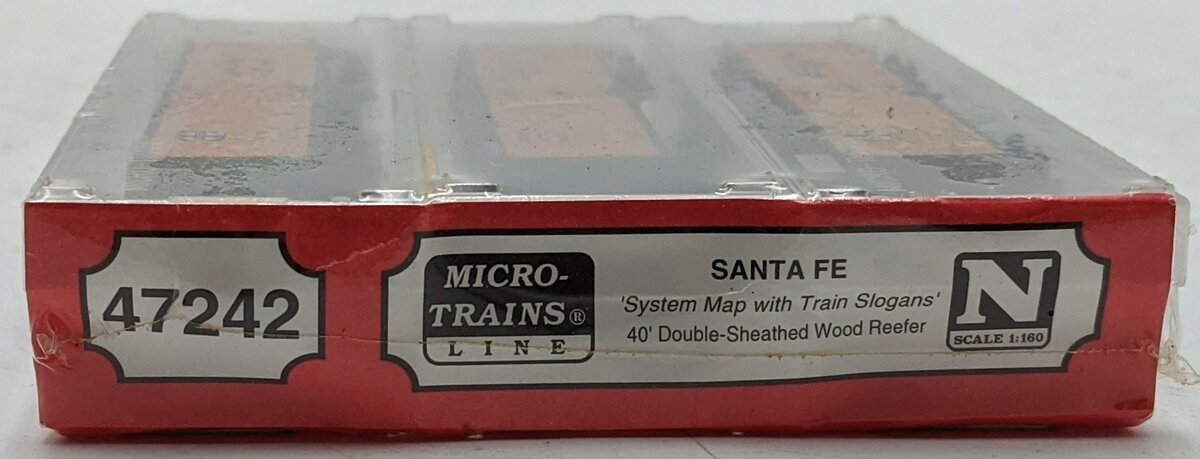 Micro-Trains 04700242 N Santa Fe 40' Dbl-Sheathed Wood Reefer (Set of 3) NIB