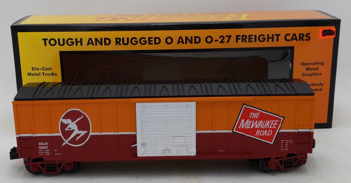 MTH 30-71209 O Gauge Milwaukee Road 50’ Box Car #50601 LN/Box