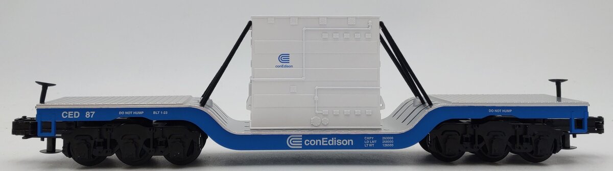 MTH 30-76936 O Con Edison Dep. Center Flatcar w/Transformer Load #87 LN/Box