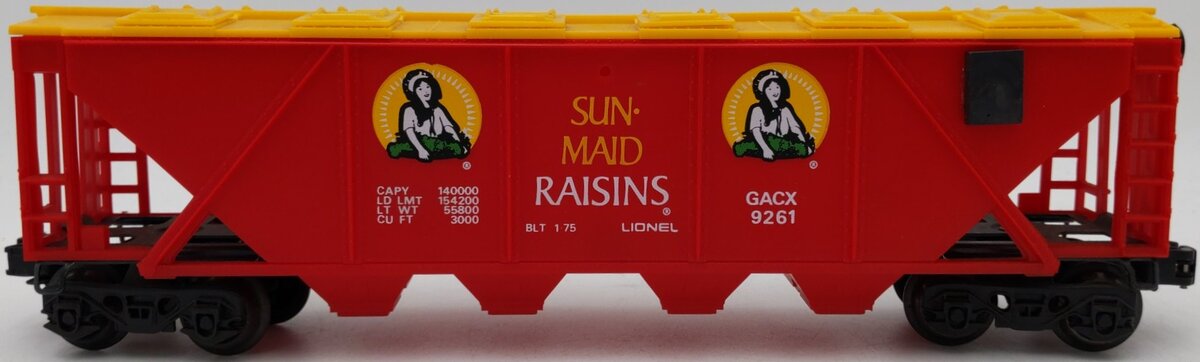 Lionel 6-9261 O Gauge Sun-Maid Billboard Hopper EX/Box