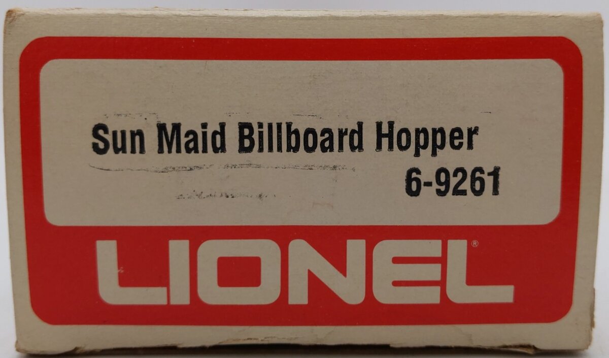 Lionel 6-9261 O Gauge Sun-Maid Billboard Hopper EX/Box