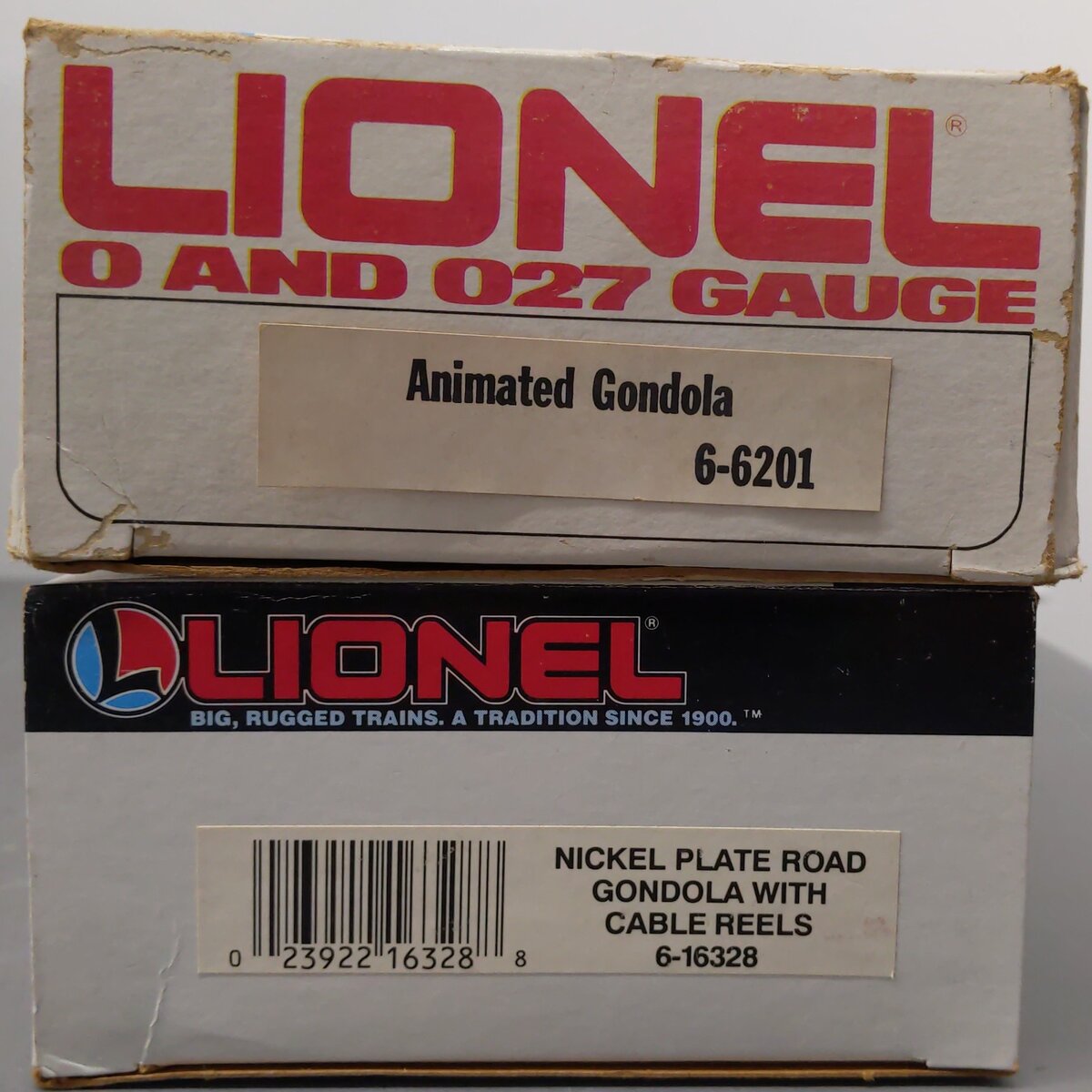 Lionel O Gauge Assorted Gondola Cars: 6-6201, 6-16328 [2] VG/Box