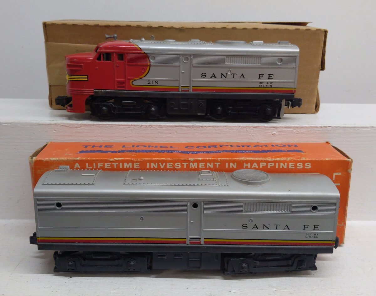 Lionel 218 Vintage O Santa Fe Alco AB Diesel Set VG/Box