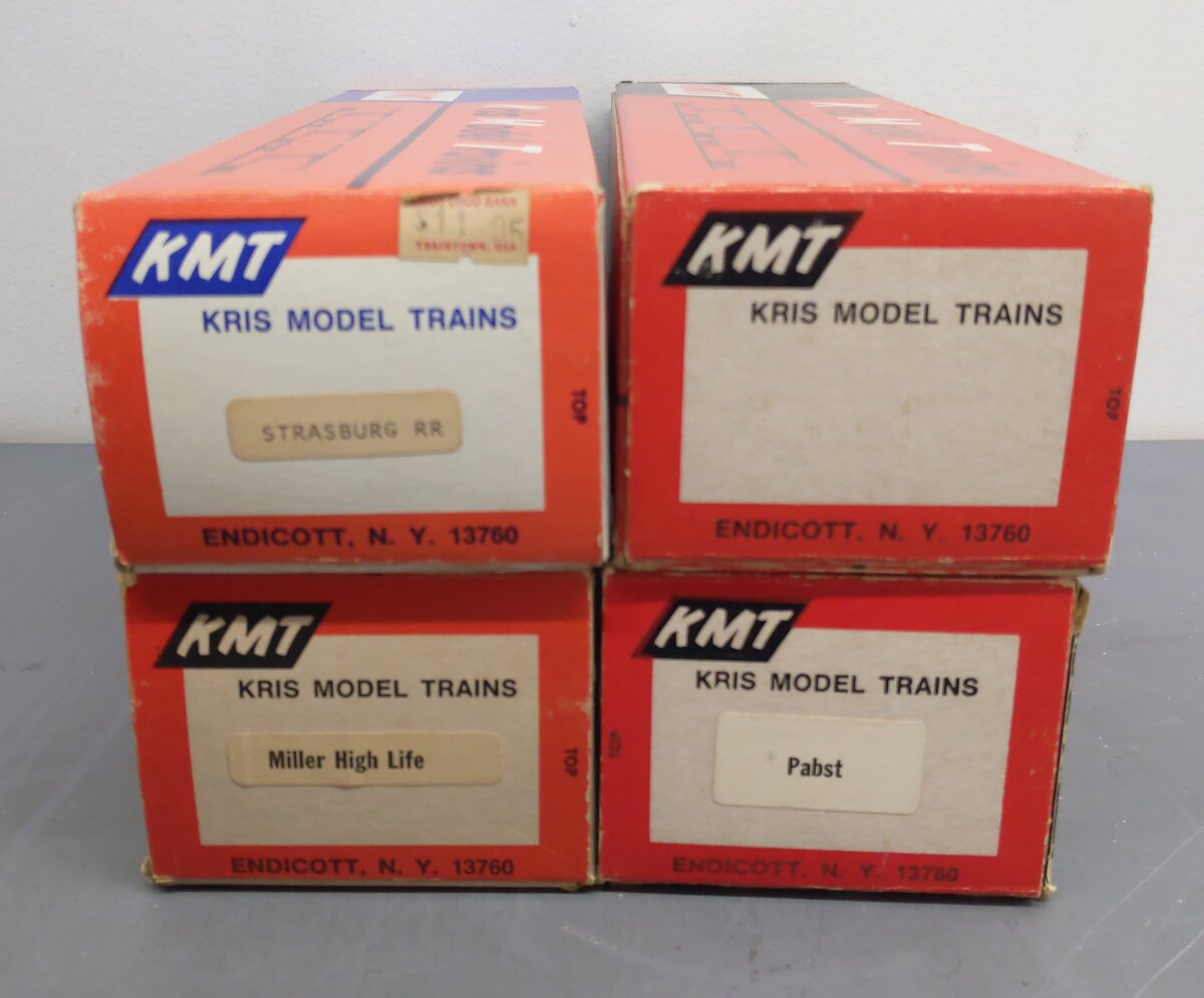 KMT O Gauge Freight Cars: 80342, 747, 84233, Strasburg RR [4] EX