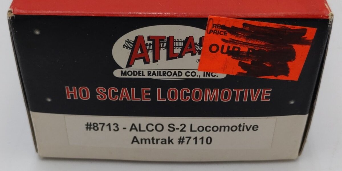 Atlas 8713 HO Amtrak Alco S-2 Locomotive Diesel Locomotive #7110 EX/Box