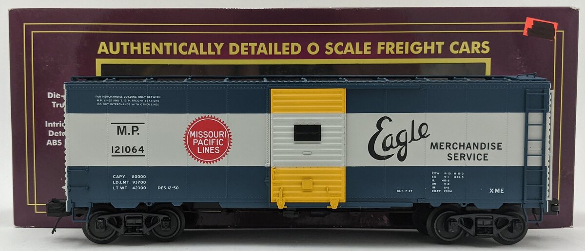 MTH 20-93934 O Gauge Missouri Pacific 40'' AAR Boxcar #121064 LN/Box