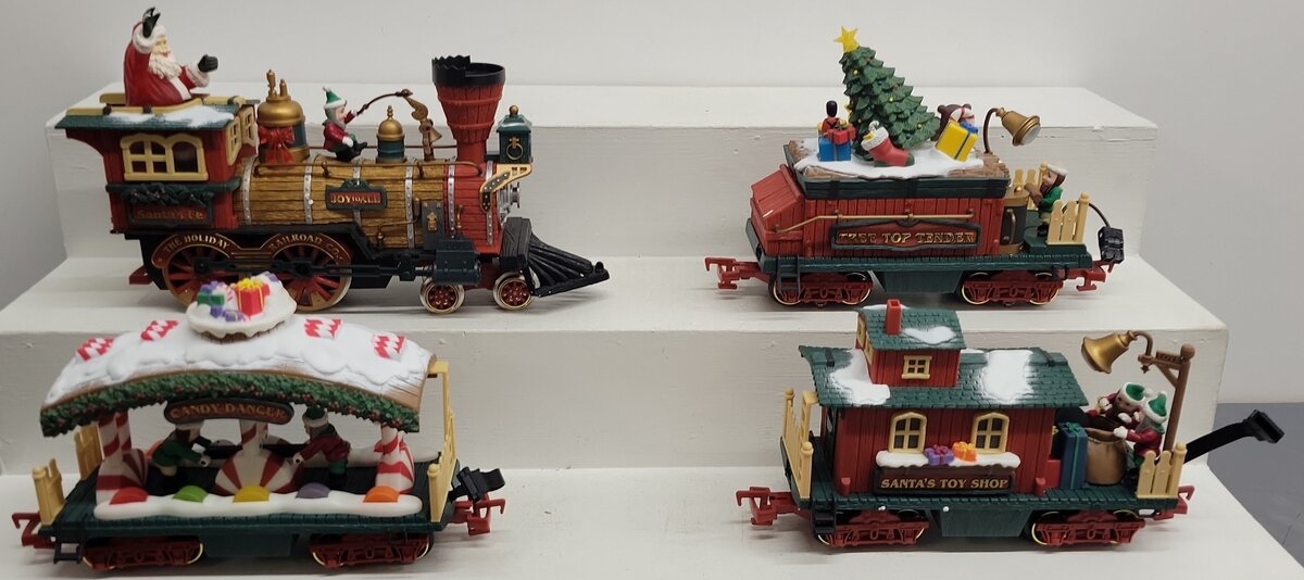 New Bright 384 G Scale Christmas Holiday Express Steam Starter Train Set EX/Box