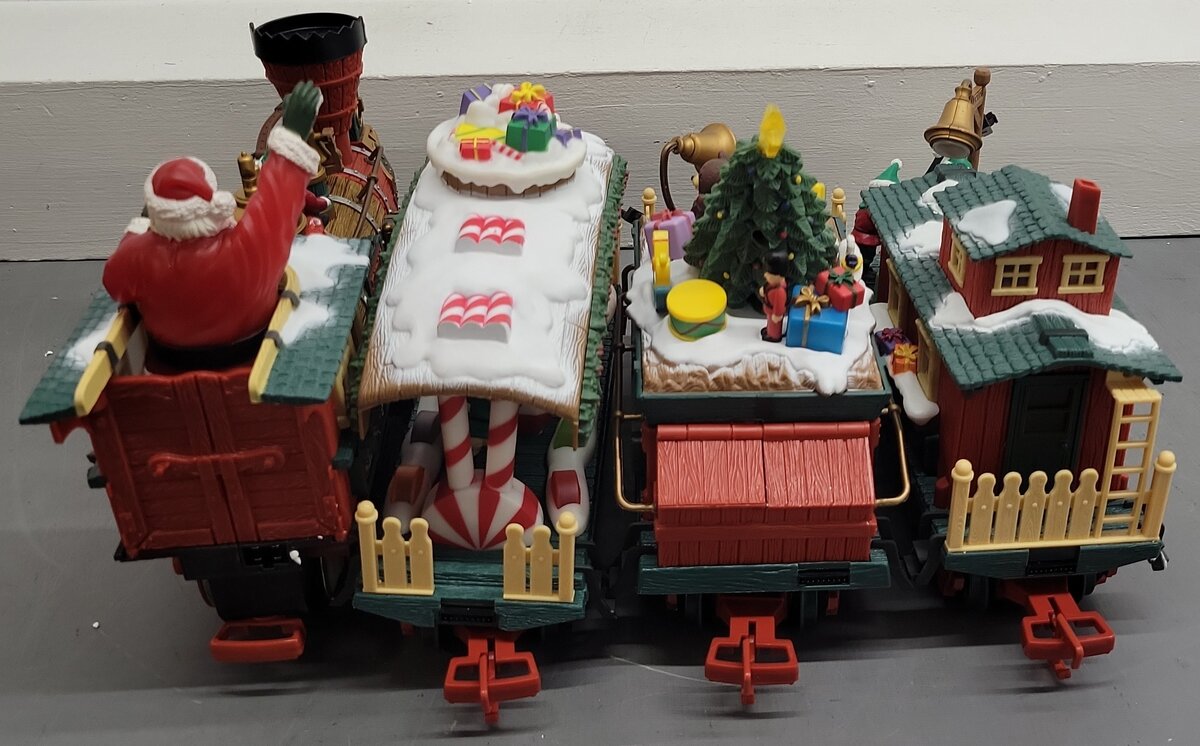 New Bright 384 G Scale Christmas Holiday Express Steam Starter Train Set EX/Box