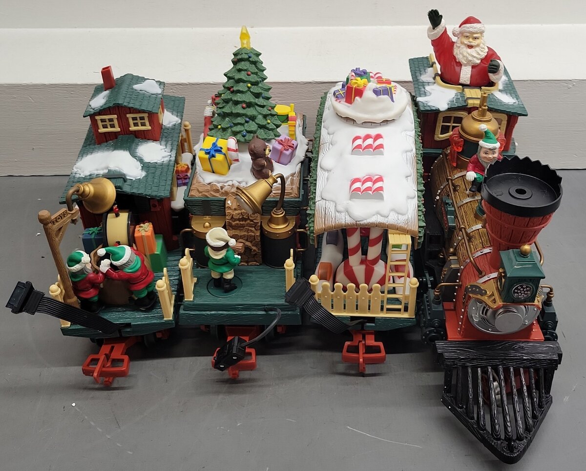New Bright 384 G Scale Christmas Holiday Express Steam Starter Train Set EX/Box