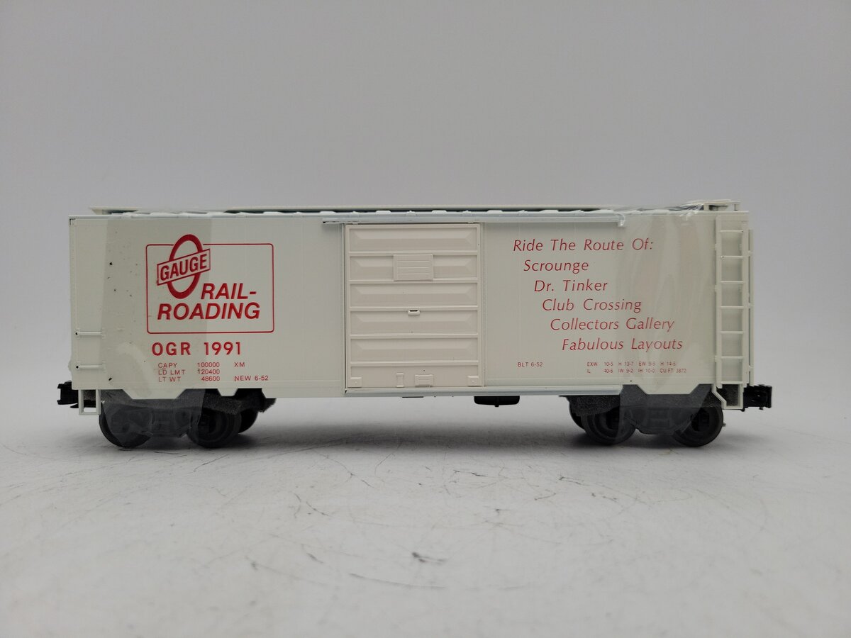 Weaver OGR 1991 O Gauge Rail-Roading Boxcar NIB
