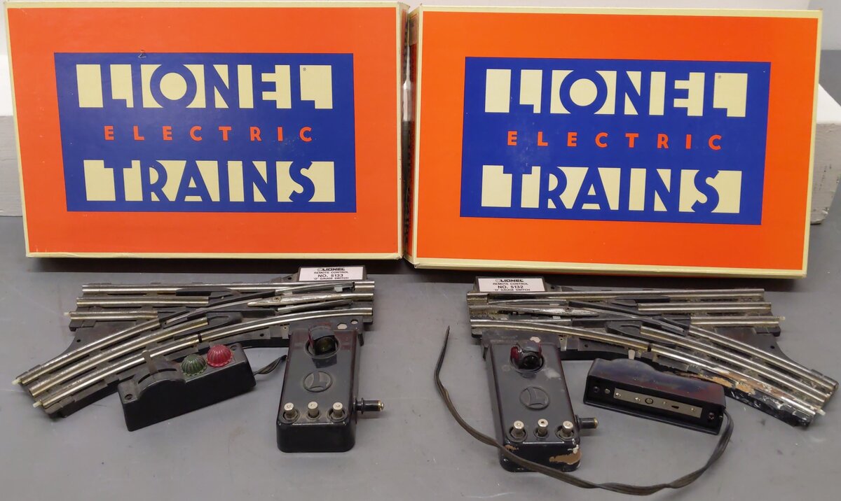 Lionel 6-5132S Pair of 6-5132/6-5133 Remote Control Switches VG/Box