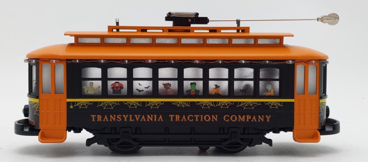 MTH 30-5265 O Transylvania Traction Company Bump-n-Go Trolley w/LED Lights LN/Box