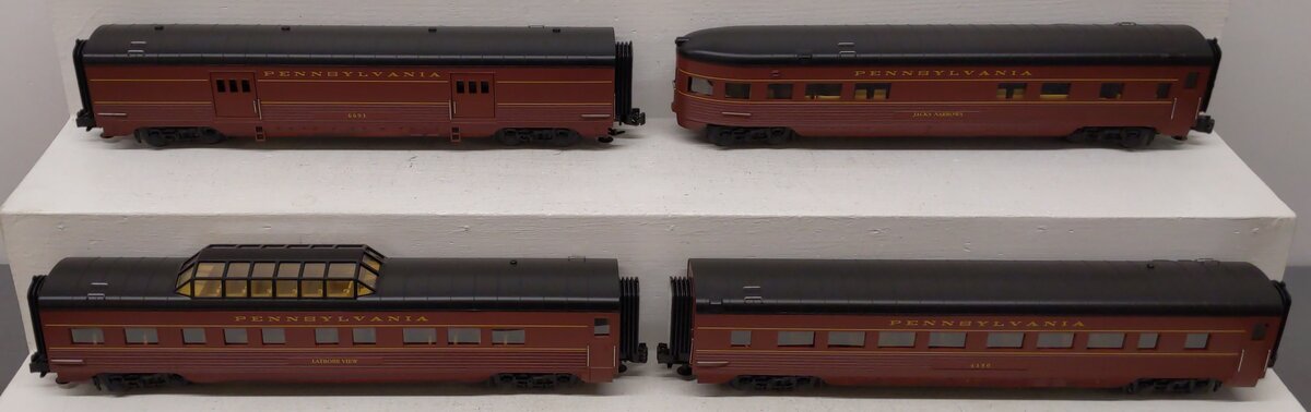 MTH 30-68252 O Gauge Pennsylvania 4-Car 60' Streamlined Passenger Set NIB