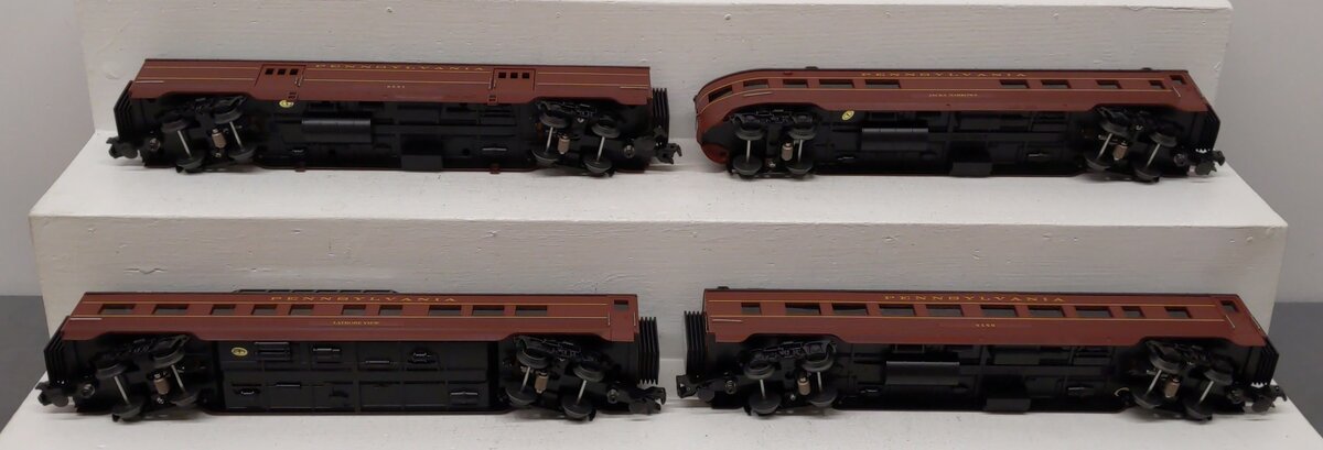 MTH 30-68252 O Gauge Pennsylvania 4-Car 60' Streamlined Passenger Set NIB
