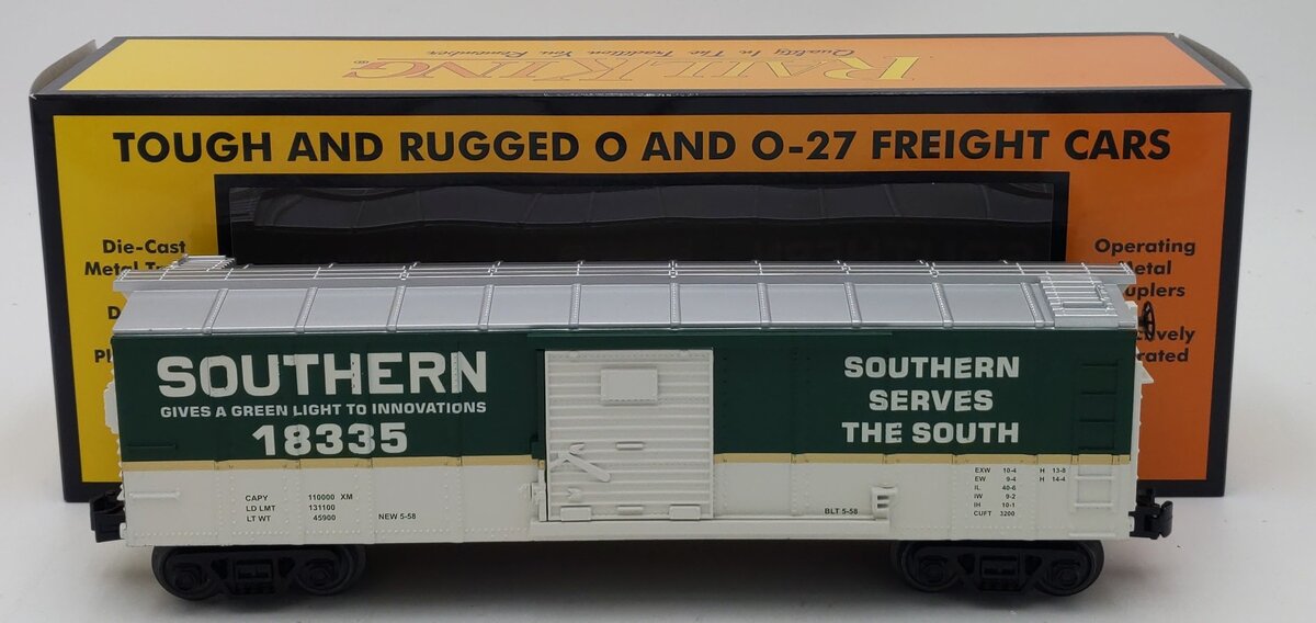 MTH 30-71251 O Gauge Southern Box Car #18335 LN/Box